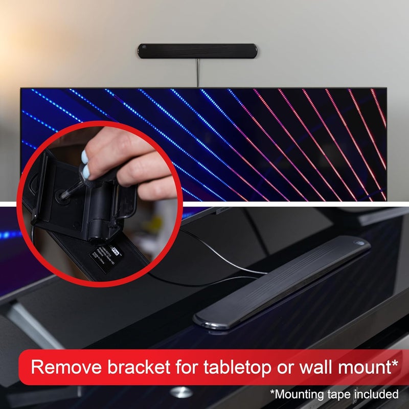 UltraPro Hover Digital TV Antenna Indoor for Smart TV, Long Range HD Local Channels, Easy Mount on Top Design, Supports 4K 1080P HDTV VHF UHF, 360° Reception, 83713 (Pack of 4) - Image 5
